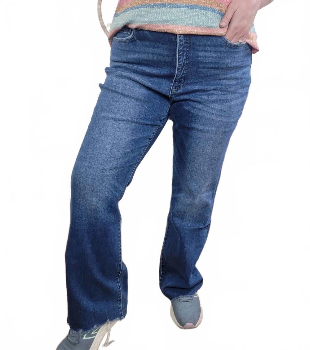 NEW LOVERVET romi tummy control bootcut jeans in dark blue